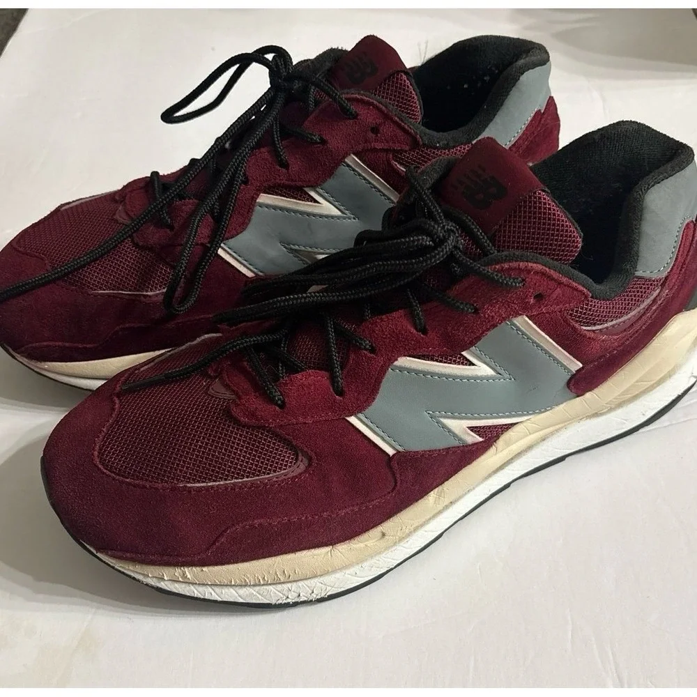 New Balance 574 Burgundy Sneakers (sz. 10 men's)